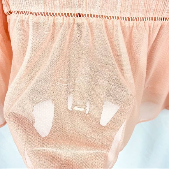 Express blush pink boho ruffle hem top XS - Picture 7 of 7